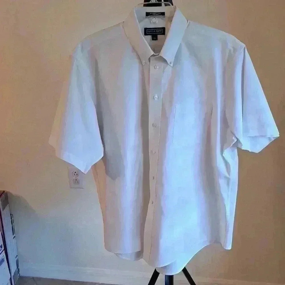 MENS SHIRT SAVILE ROW WRINKLE FREE OXFORD